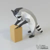 Curious Raccoon Papercraft, Paper Sculpture, Low Poly Papercraft