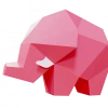 Baby Elephants Papercraft, Lowpoly Papercraft, Fovea - Papercraft - Nonitt