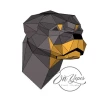 Rottweiler Dog Trophy 3D Wall Decor Low poly Papercraft, DIY, PDF