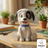 Dalmatian Dog Low Poly Papercraft Template Pepakura PDF DIY Handmade
