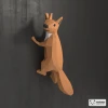 Happy Squirrel Papercraft, DIY Wall Decor, Paper Sculpture, Low Poly Papercraft