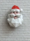 Santa Claus Wall Decor Papercraft, Lowpoly, Low poly Papercraft