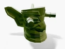 Sanxingdui II Mask 3D Decor Low poly Papercraft, DIY, PDF