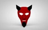 Papercraft Devil Mask: Lowpoly Costume (PDF Template)