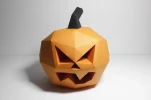 3D Paper Pumpkin: Low Poly Halloween Decor (PDF)