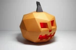 3D Papercraft Pumpkin Template: DIY Halloween Decor (PDF)