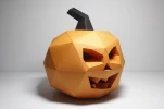 Lowpoly Halloween Pumpkin Papercraft: DIY Party Decor (PDF Pattern)