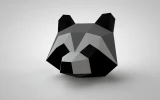 Papercraft Raccoon Mask: 3D Low Poly Animal Sculpture (PDF Pattern)