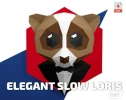 Papercraft 3D Elegant Slow Loris Template