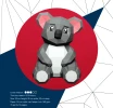 Papercraft 3D Sitting Koala Template