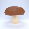 Low Poly Mushroom Papercraft Template | DIY 3D White Mushroom Sculpture | Woodland Home Decor & Nature Craft Project