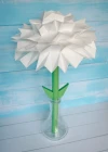 Low Poly Carnation Bloom Papercraft Template | DIY 3D Everlasting Flower Sculpture | Memorial Craft