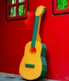 Low Poly Acoustic Guitar Papercraft Template | DIY 3D Musical Instrument Sculpture | Musician Gift & Studio Decor