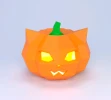 Low Poly Cat Pumpkin Papercraft Template | DIY 3D Geometric Carved Pumpkin Sculpture | Halloween Decor