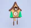 Low Poly Cuckoo Clock Papercraft Template | DIY 3D Geometric Clock Model | Rustic Home Decor