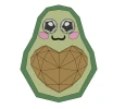 3D Papercraft Ctue Avocado Template: Low Poly DIY Sculpture (PDF Model)