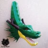 Low Poly Shenron Dragon Head Papercraft Template | DIY 3D Geometric Shen Long Wall Sculpture | Anime Dragon Ball Z Decor