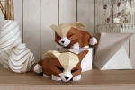 Sleeping Foxes Low Poly Papercraft, Paper Sculpture, Low Poly PDF Template, DIY Decor & Gift