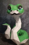 Snake Girl Papercraft Template - Low Poly, Pepakura PDF, DIY Handmade, Home Decoration, Creative Gifts