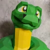 Snake Papercraft Template - Low Poly, Pepakura PDF, DIY Handmade, Home Decoration, Creative Gifts