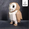 Owl Kawaii Low Poly Papercraft Template Pepakura PDF DIY Handmade