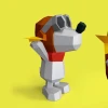 Snoopy Pilot 3D Digital Template PDF | DIY Papercraft | El Conde Patula | Instant Download |