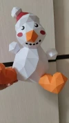 Snowman Papercraft Template - Low Poly, Pepakura PDF, DIY Handmade, Home Decoration, Creative Gifts