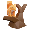 Squirrel 3d paper craft PDF | DIY 3d paper craft Squirrel model template, origami Squirrel, Squirrel low poly