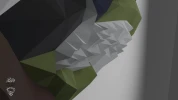 Starry Night 3D Wall Decor Low poly Papercraft, DIY, PDF