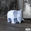 Elephant Papercraft, DIY Paper Sculpture, Low Poly Papercraft