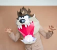 TASMANIAN DEVIL Mask DIY, Looney Tunes Papercraft