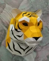 Tiger Trophy Papercraft Template - Low Poly, Pepakura PDF, DIY Handmade, Home Decoration, Creative Gifts