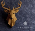 Deer Totem Low Poly Papercraft, Paper Sculpture, Low Poly PDF Template, DIY Decor & Gift