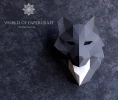 Wolf Totem Low Poly Papercraft, Paper Sculpture, Low Poly PDF Template, DIY Decor & Gift