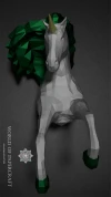 2 in 1 Horse & Unicorn Low Poly Wall Papercraft, Paper Sculpture, Low Poly PDF Template, DIY Decor & Gift
