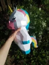 Little Unicorn Papercraft Template - Low Poly, Pepakura PDF, DIY Handmade, Home Decoration, Creative Gifts
