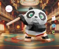 Kung Fu Panda: Po Panda Low Poly Papercraft