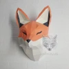 Fox Head Papercraft Low Poly Decoration, PDF Template, DIY Paper 3D CumulusCraft