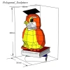 Owl on Books Papercraft Template - Low Poly, Pepakura PDF, DIY Handmade, Home Decoration, Creative Gifts