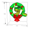 Christmas Snake Wreath Papercraft Template - Low Poly, Pepakura PDF, DIY Handmade, Home Decoration, Creative Gifts
