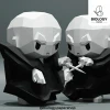 Voldemort Low Poly Papercraft Template Pepakura PDF DIY Handmade