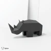 Rhinoceros Papercraft, Rhino Paper Sculpture, 3D Origami, Low Poly Papercraft