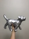 Walking Puppy PDF Template, Low Poly, Paper Sculpture, DIY, Pepakura Pattern, Handmade, Papercraft, Lowpoly, Lowpoly Papercraft