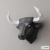 Bull Papercraft, 3D Paper Craft Bull, DIY Bull Head, Low Poly Papercraft