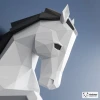 Horse Papercraft, Horse Paper Trophy, Wall Decor, Low Poly Papercraft