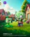 Zombie, Plants vs. Zombies, PopCap Games Papercraft Low Poly 3d DIY Kenart10