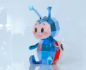 Ladybug Papercraft, Lowpoly, Lowpoly Papercraft