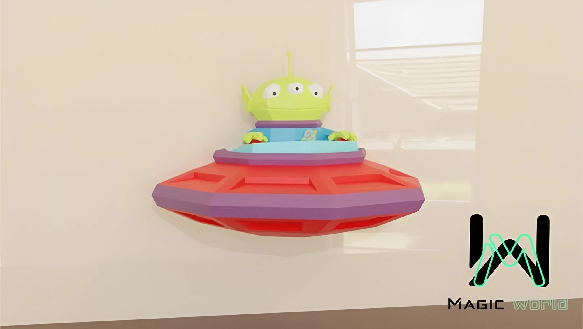 Alien, Toy Story Low Poly, Papercraft, PDF template, Paper model, Sculpture, 3D puzzle, Polygonal model, Lowpoly