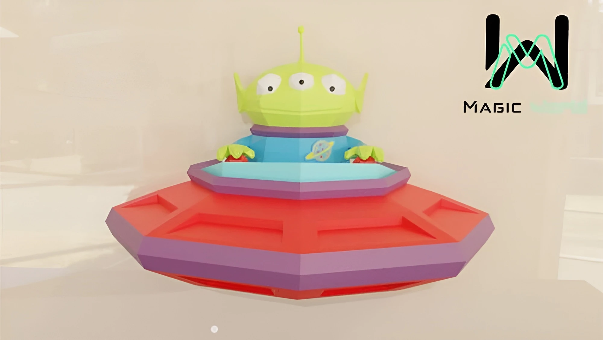 Alien, Toy Story Low Poly, Papercraft, PDF template, Paper model, Sculpture, 3D puzzle, Polygonal model, Lowpoly