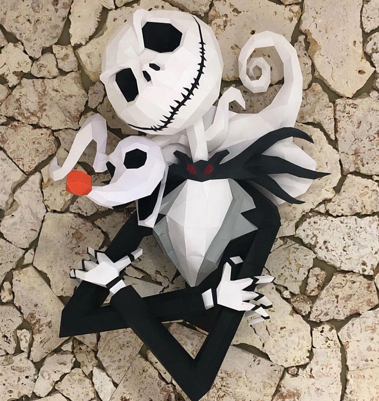 Jack Skellington and Zero, The Nightmare Before Christmas *Plantilla Papercraft PDF - PDF Papercraft Template*